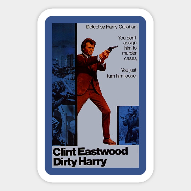 Classic Clint Eastwood Movie Poster - Dirty Harry Sticker by Starbase79